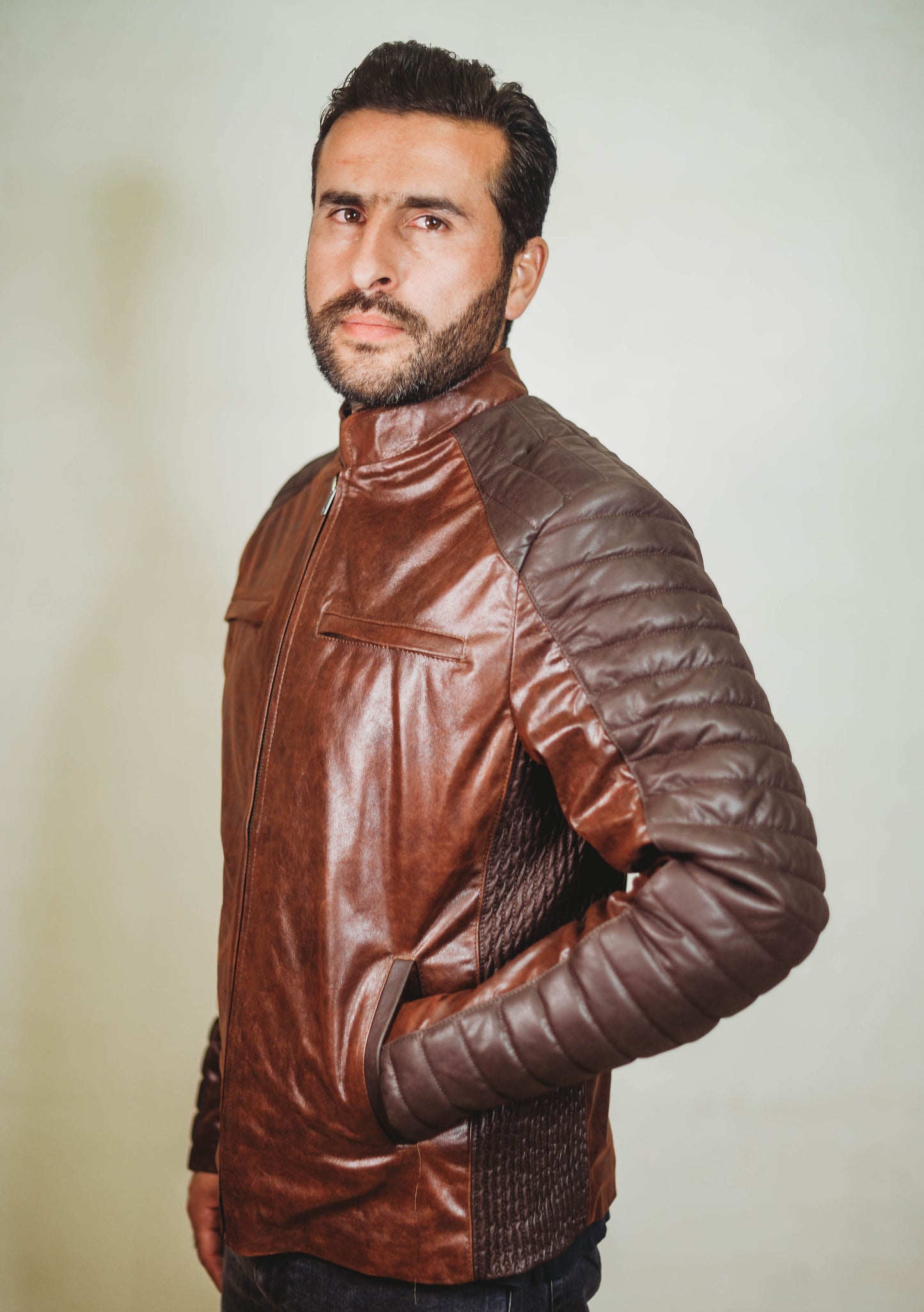 Lui Brown Leather Jacket