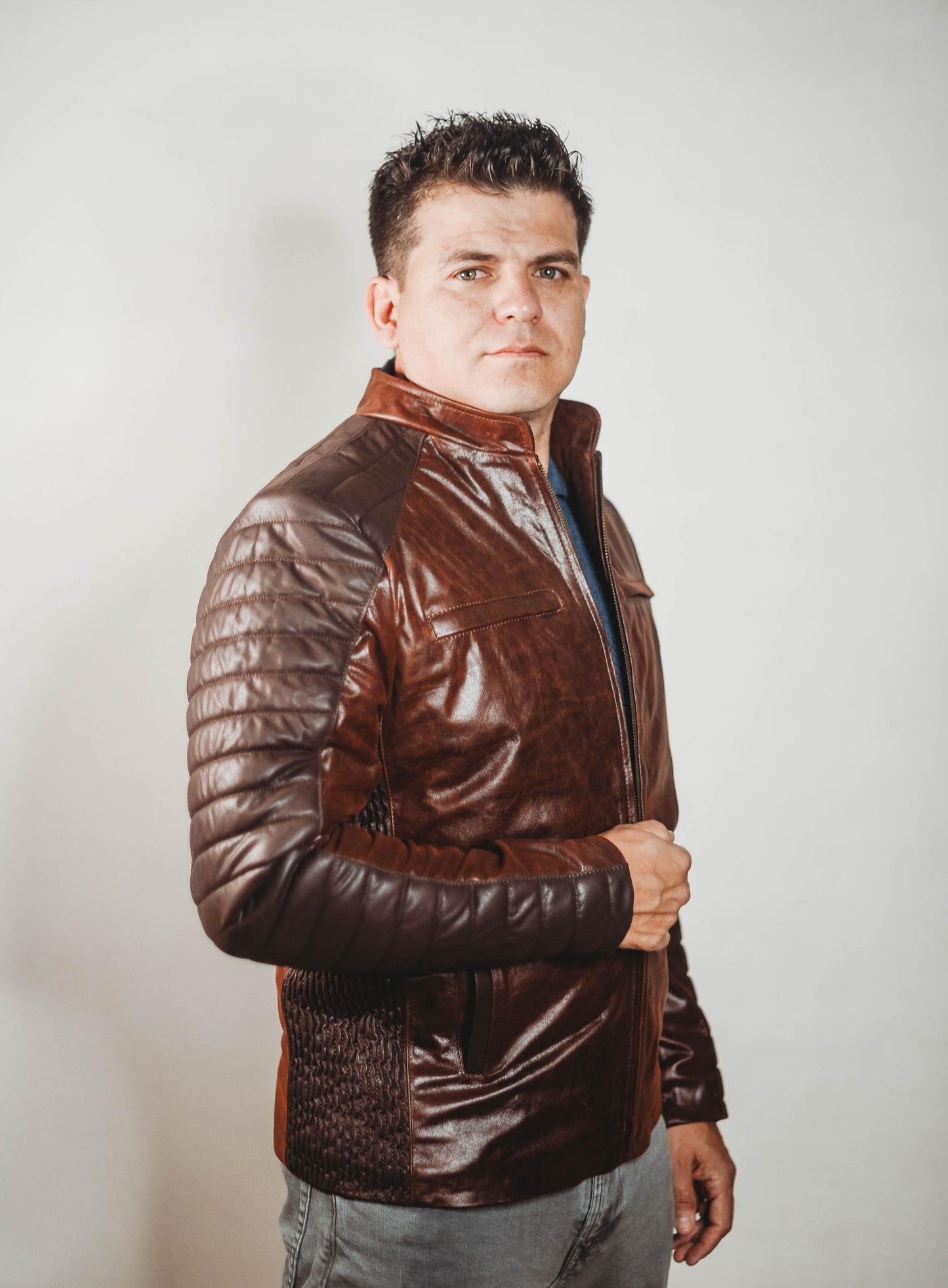 Lui Brown Leather Jacket
