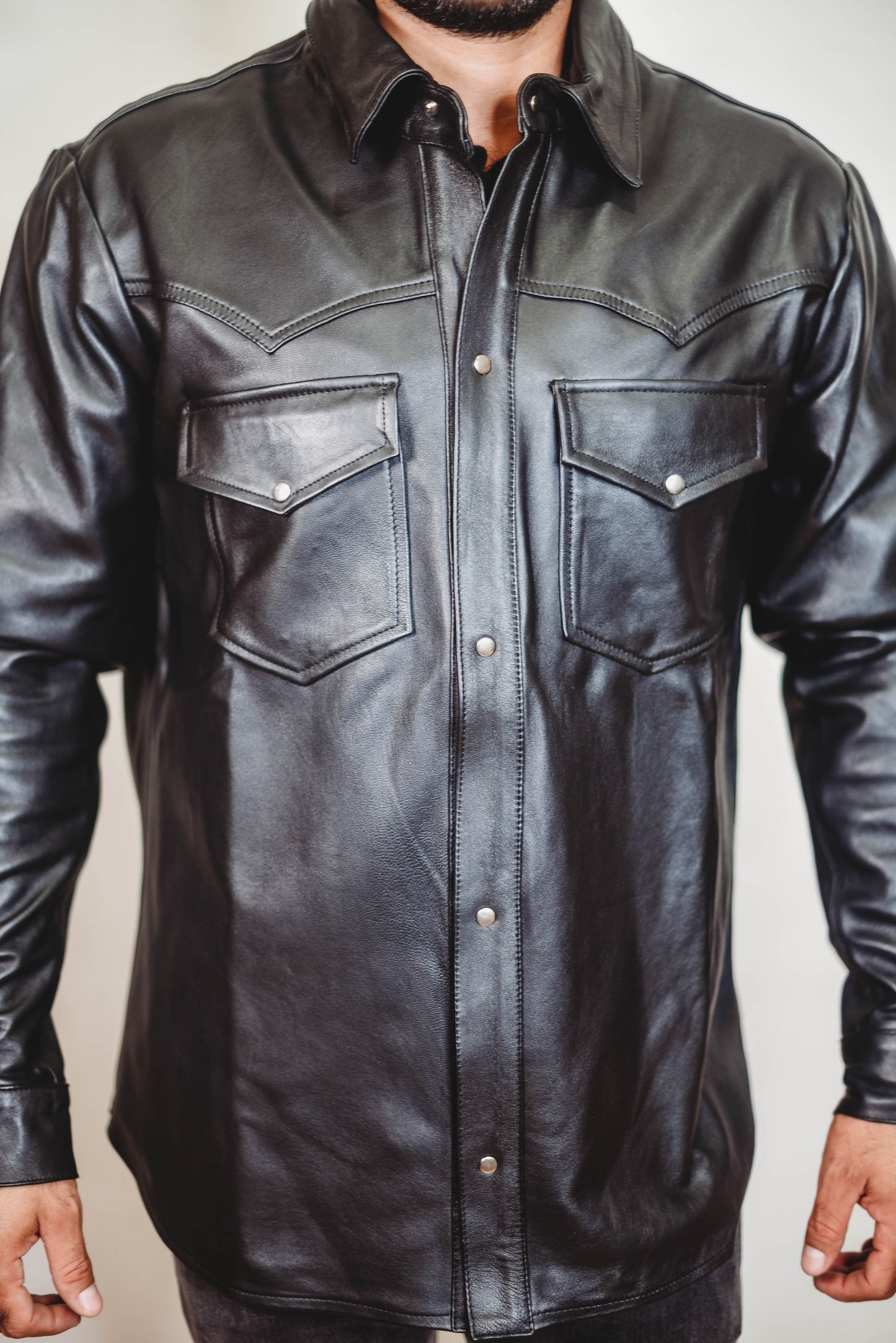 Jay Sheepskin shirt Black