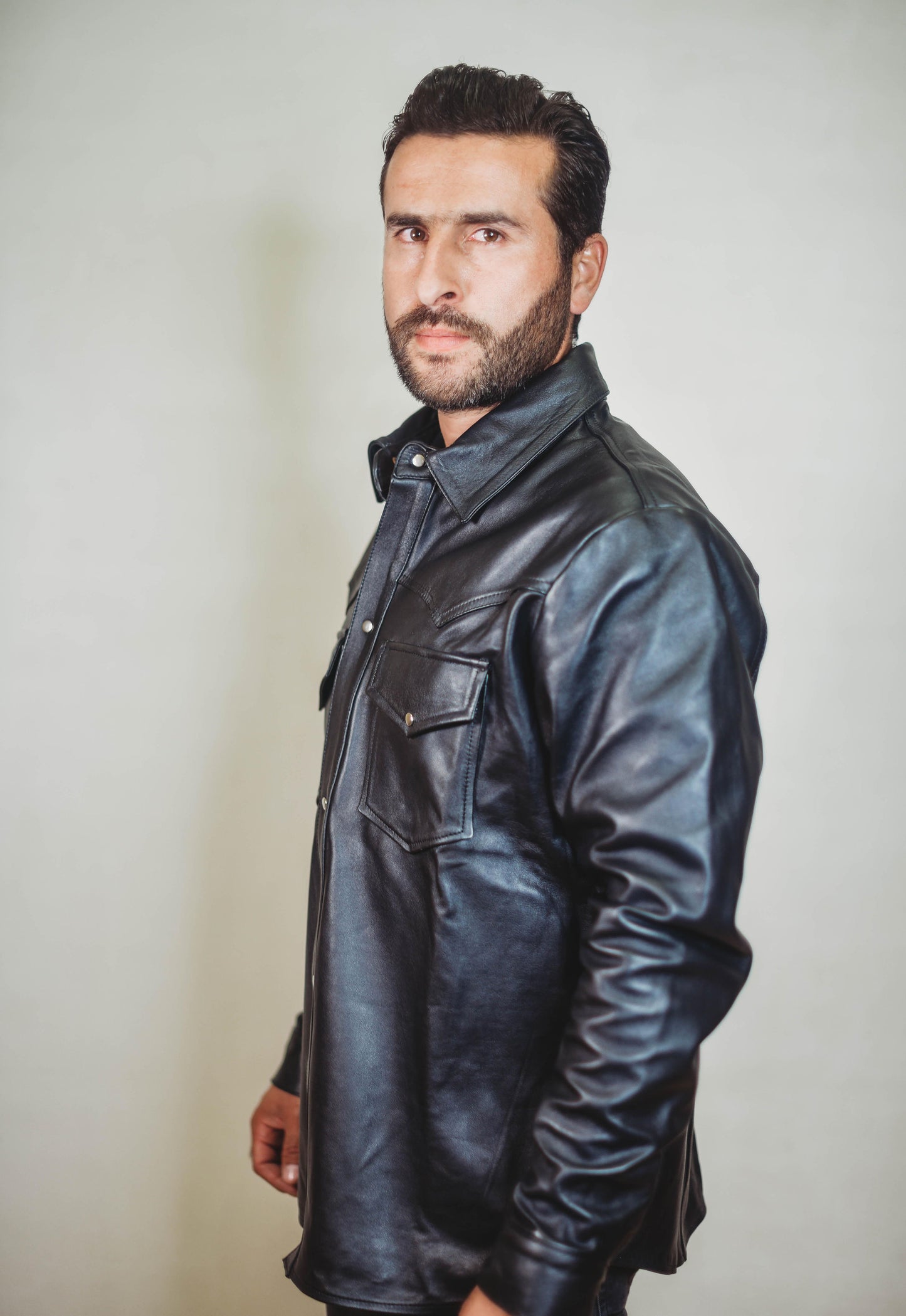 Jay Sheepskin shirt Black