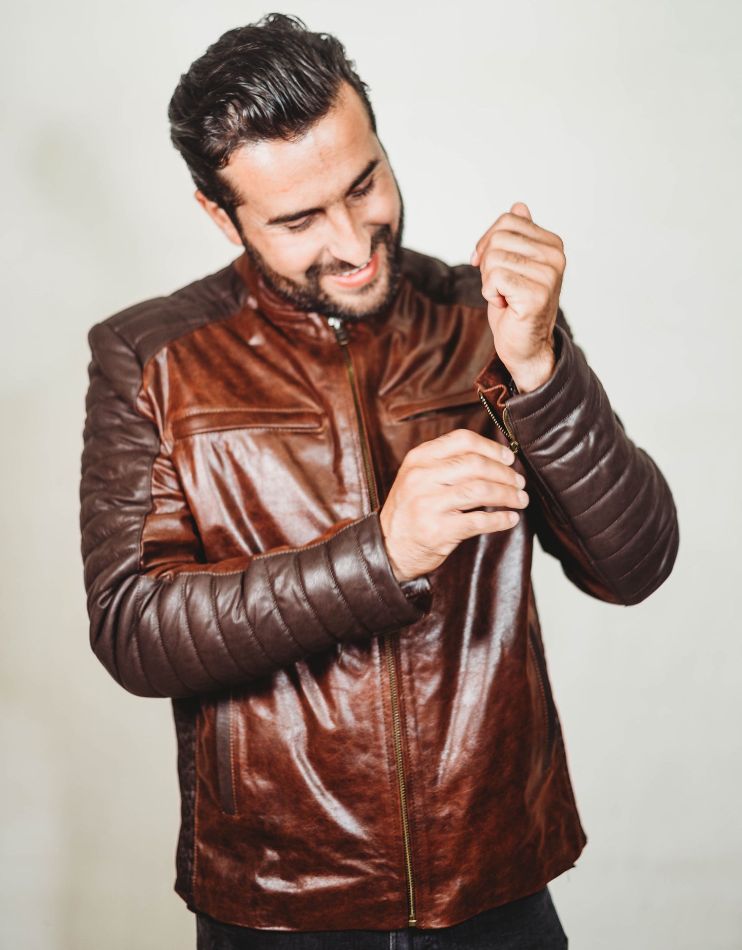 Lui Brown Leather Jacket