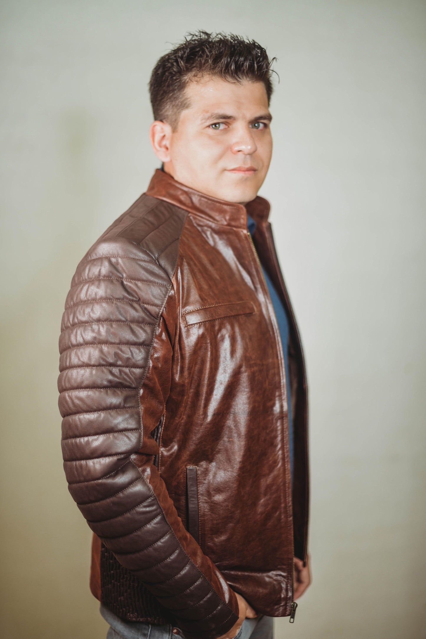 Lui Brown Leather Jacket