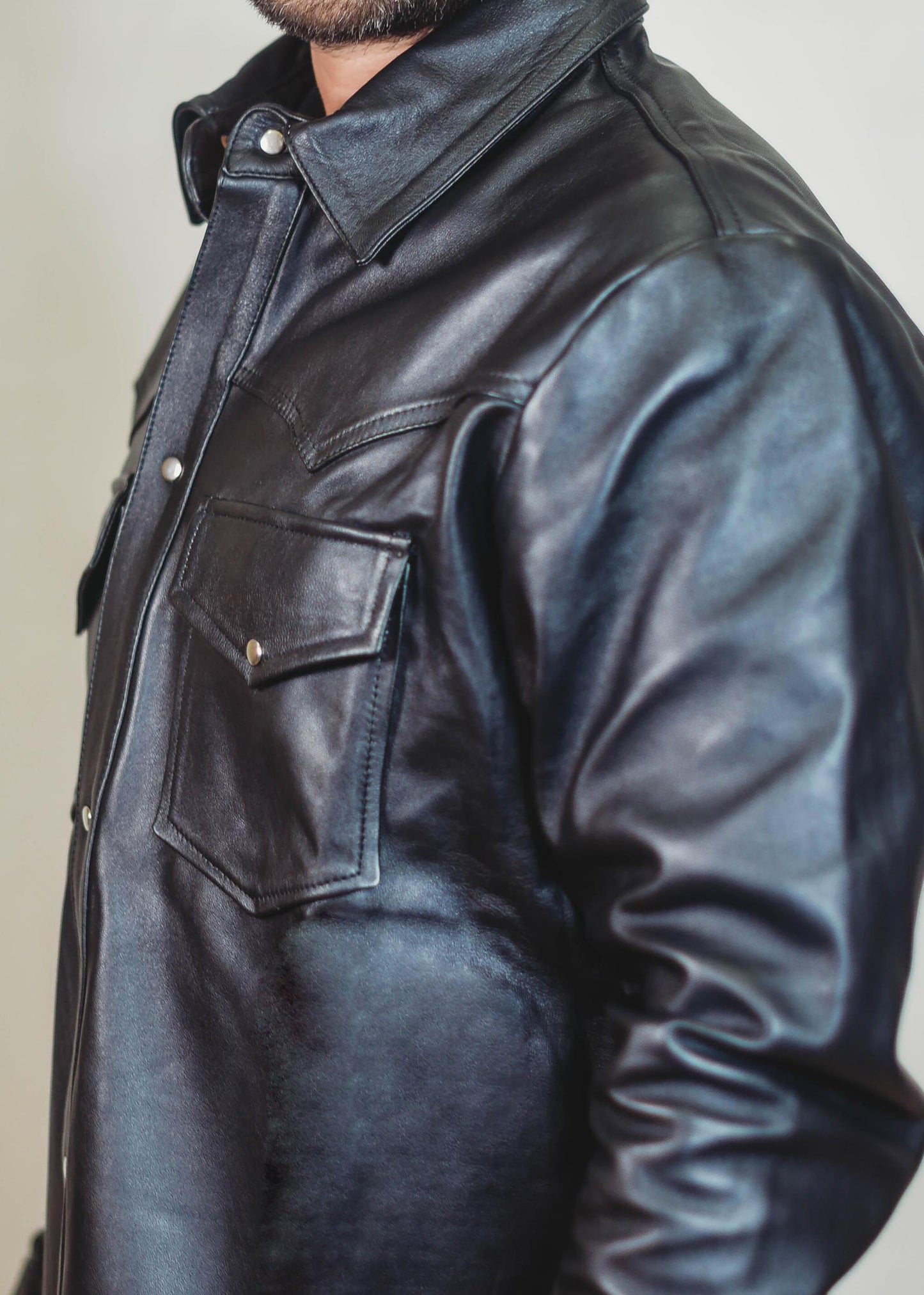 Jay Sheepskin shirt Black