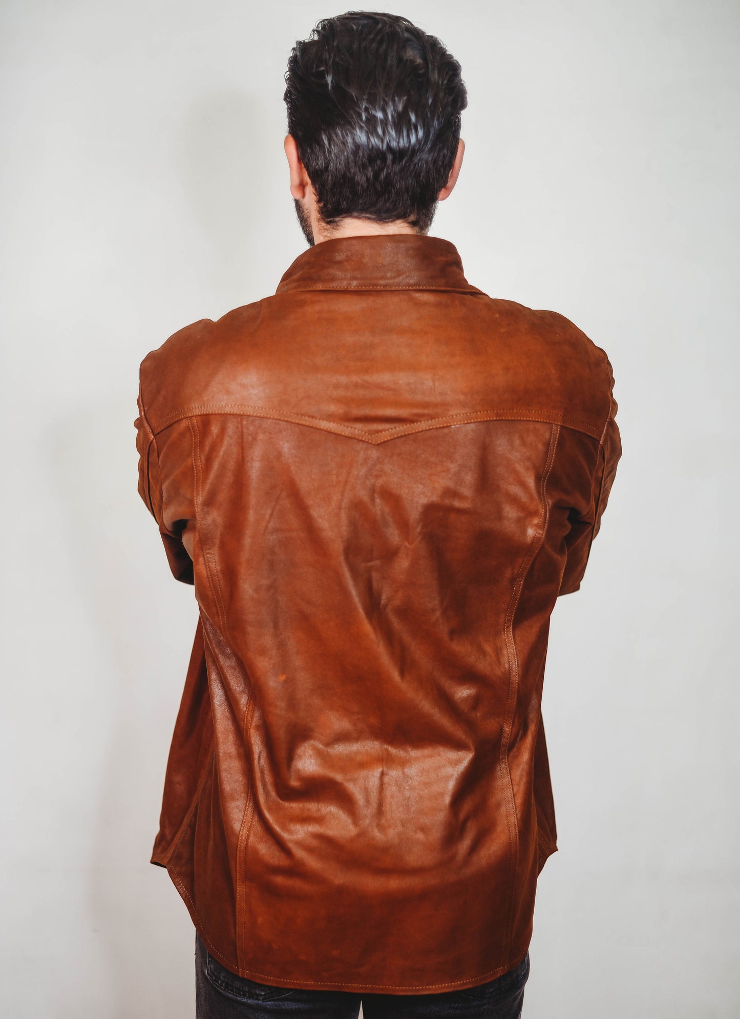 Jay lambskin shirt Brown