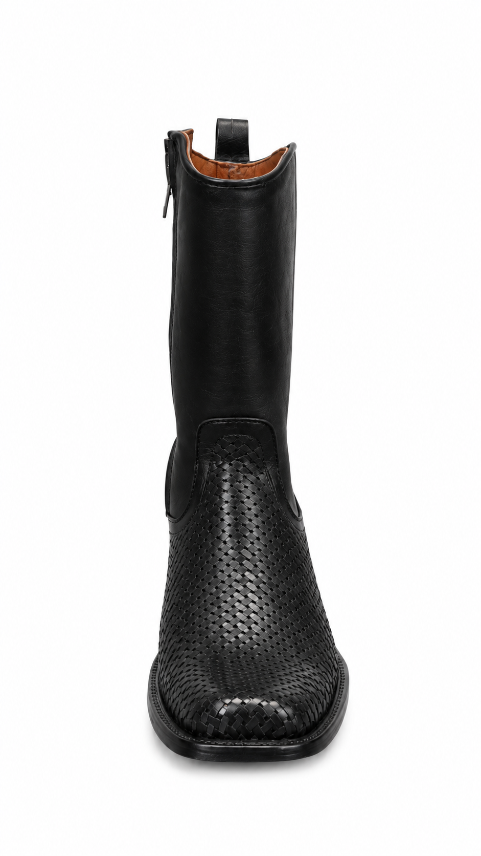 Engraved Black Western Boots